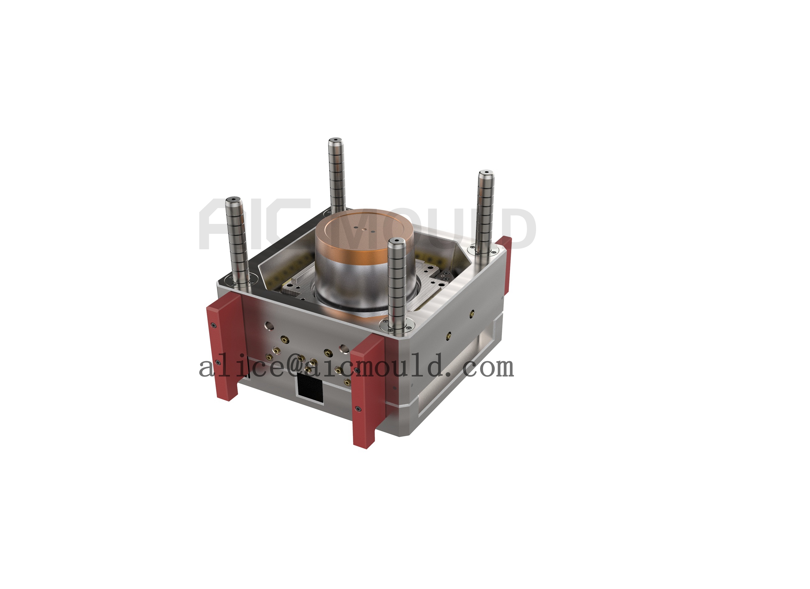 round paint pail mould